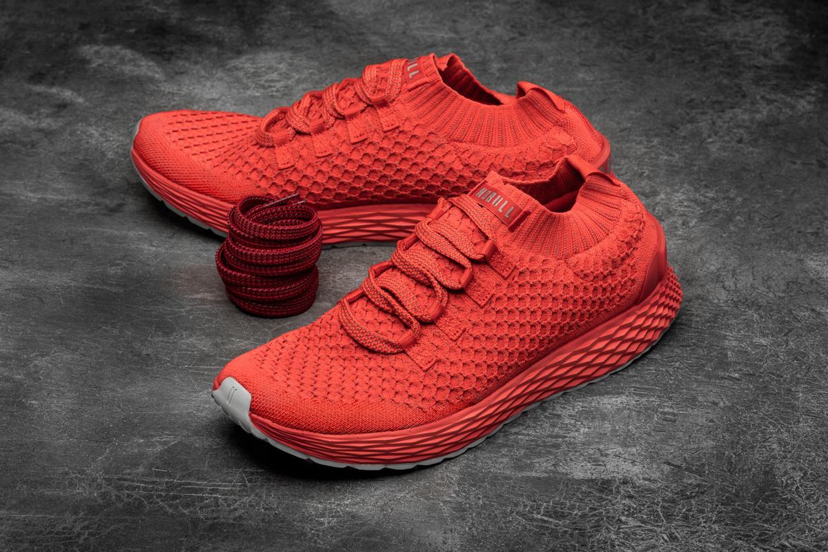 Nobull Knit Runner Löparskor Dam Ljusröda | QP7816935