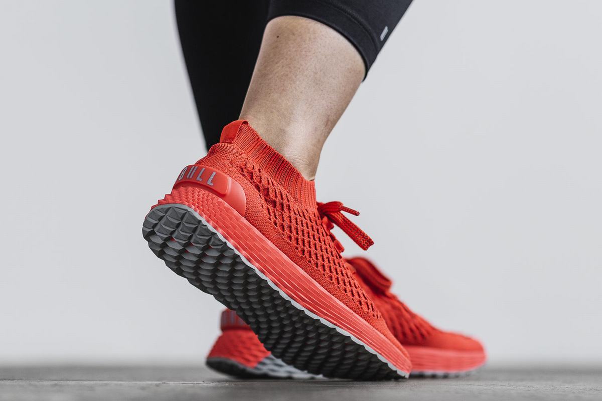 Nobull Knit Runner Löparskor Dam Ljusröda | QP7816935