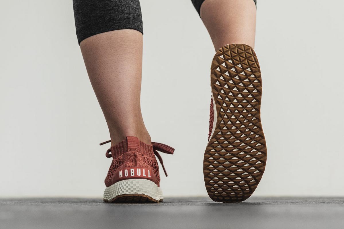 Nobull Knit Runner Löparskor Dam Röda | CZ5321968