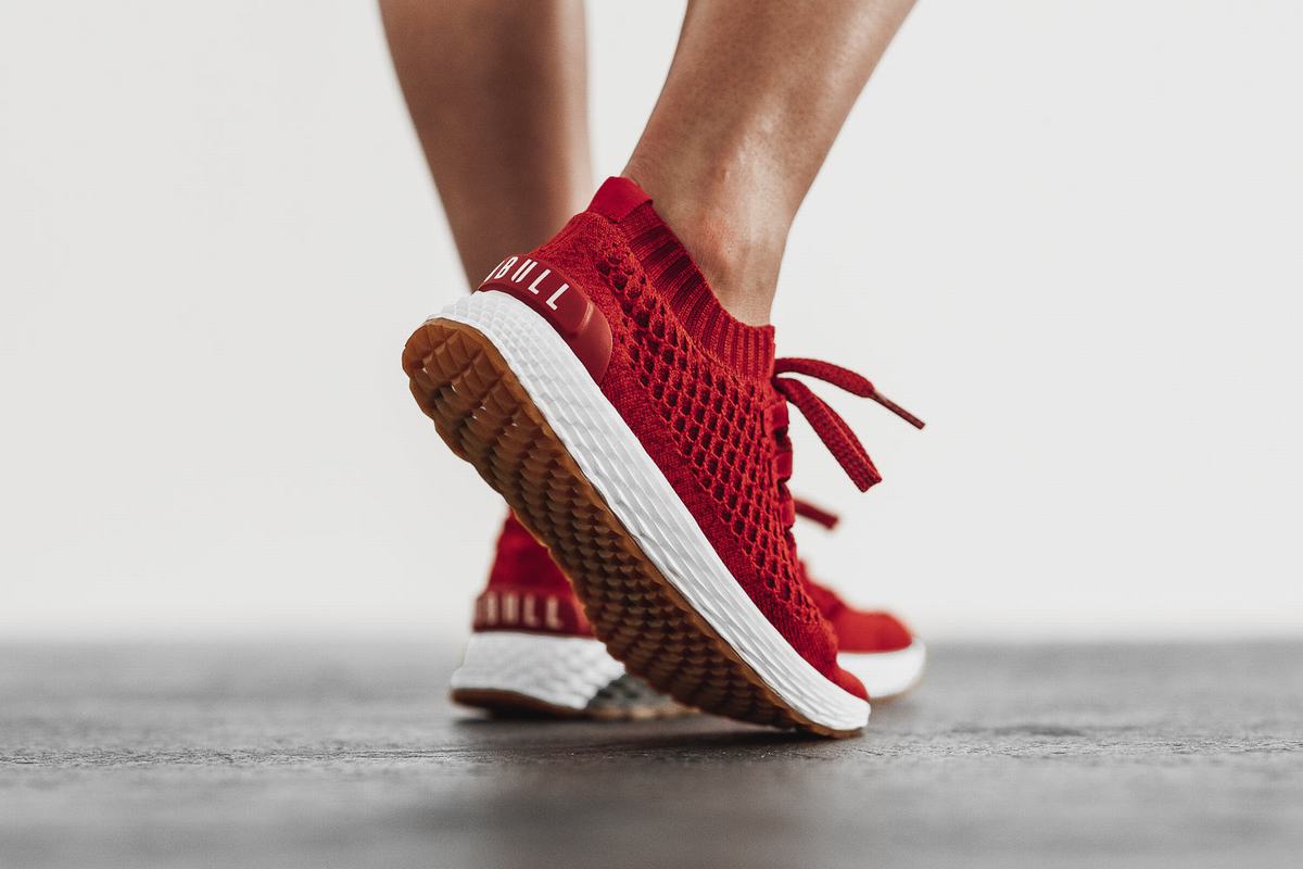 Nobull Knit Runner Löparskor Dam Röda | TS9672850