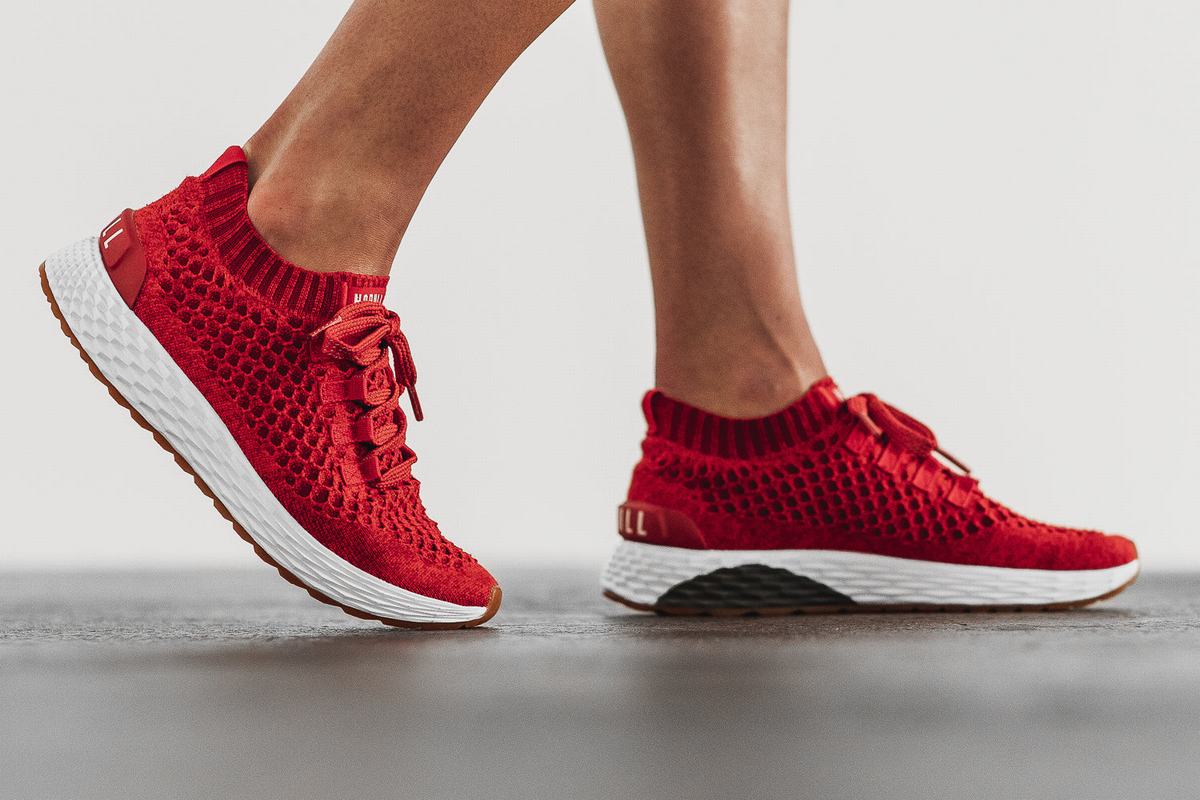 Nobull Knit Runner Löparskor Dam Röda | TS9672850