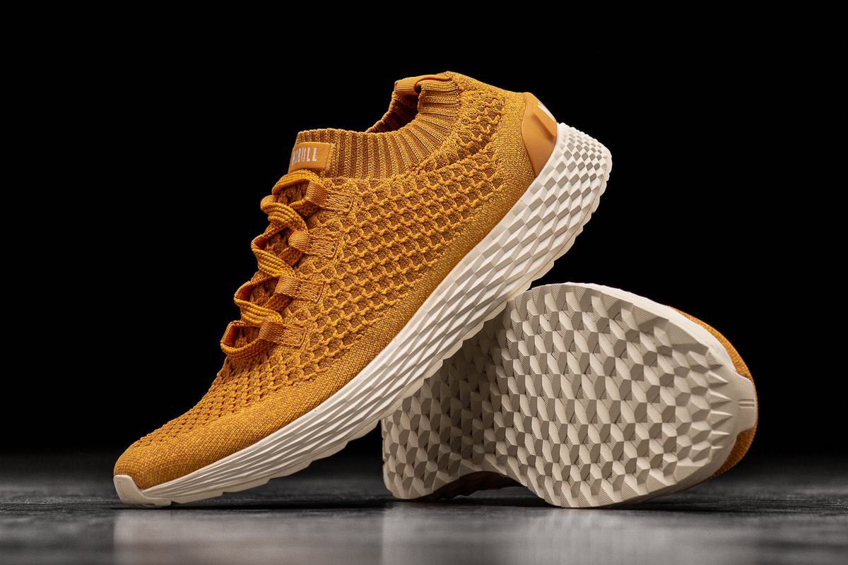 Nobull Knit Runner Löparskor Herr Guld | HA4037215