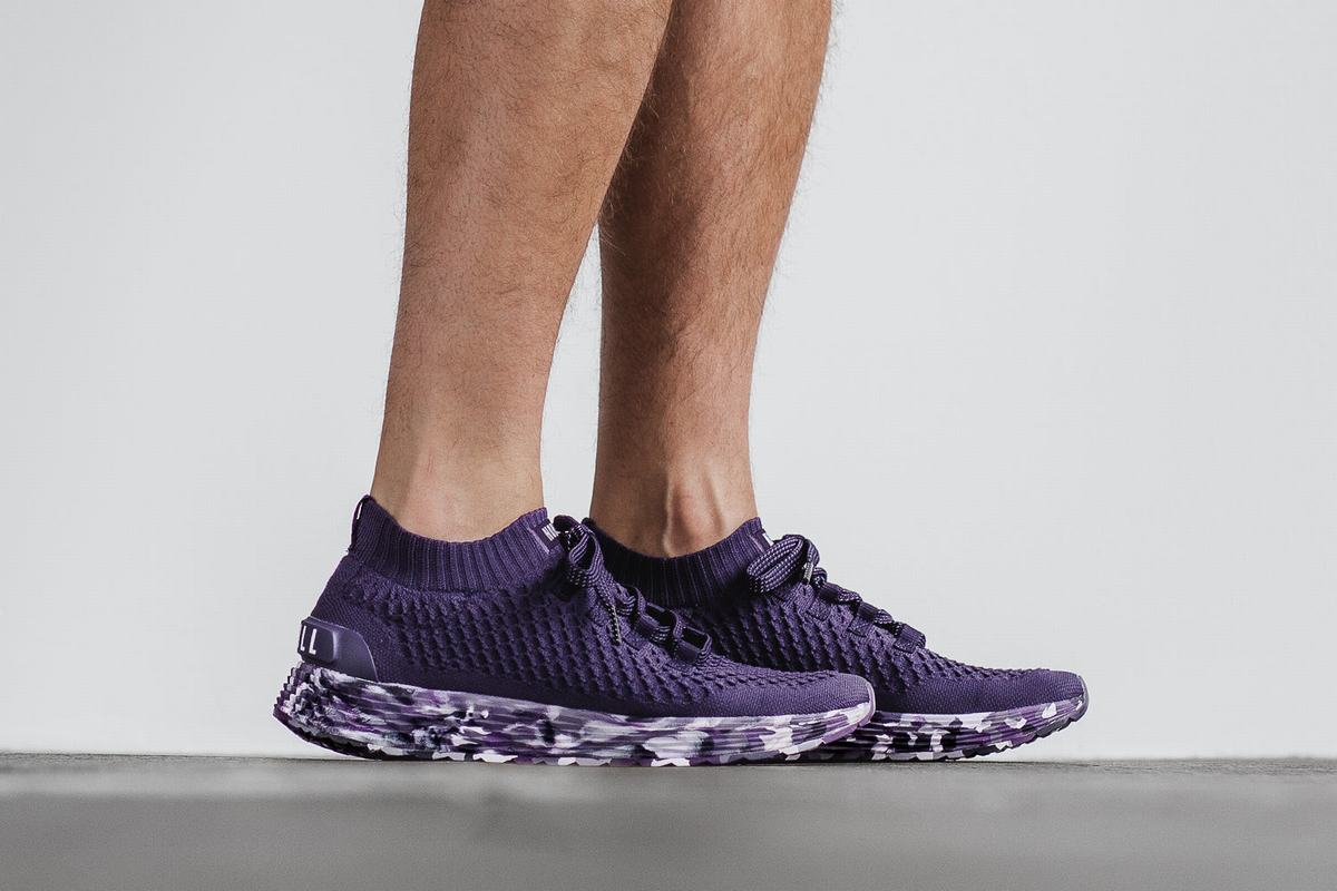 Nobull Knit Runner Löparskor Herr Mörklila | IP1924360