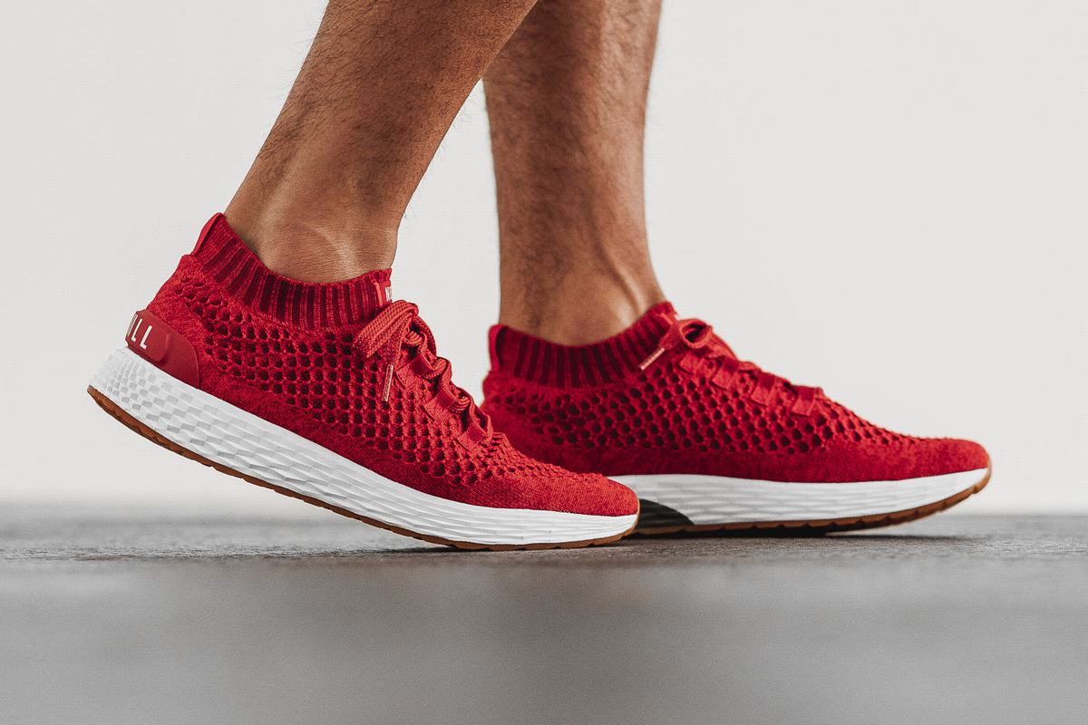 Nobull Knit Runner Löparskor Herr Röda | KN3510924