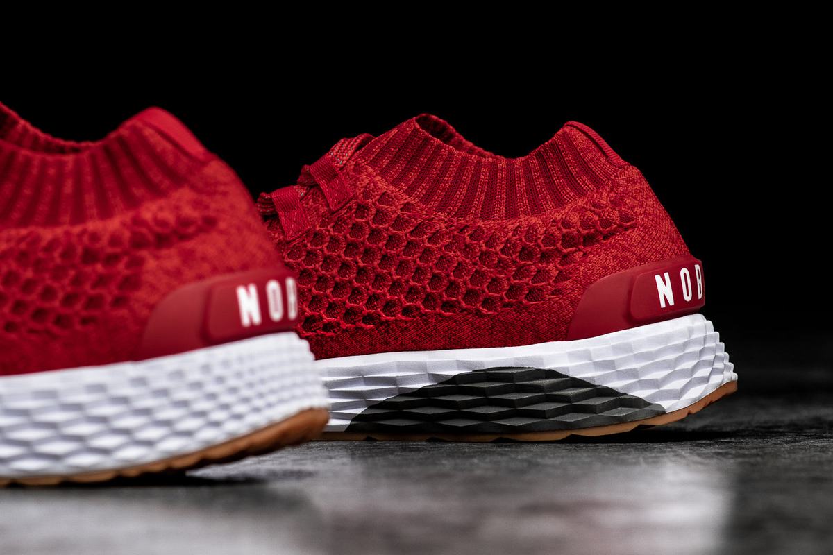 Nobull Knit Runner Löparskor Herr Röda | KN3510924