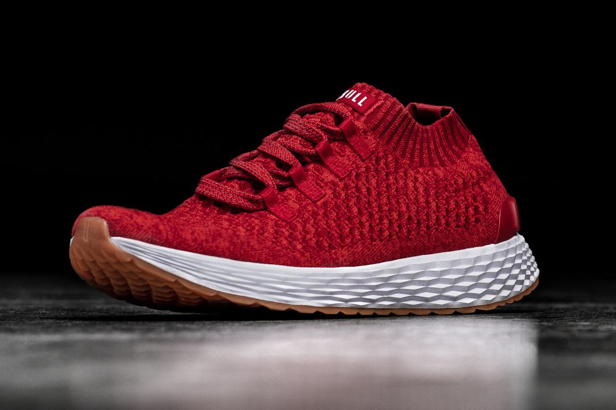 Nobull Knit Runner Löparskor Herr Röda | KN3510924