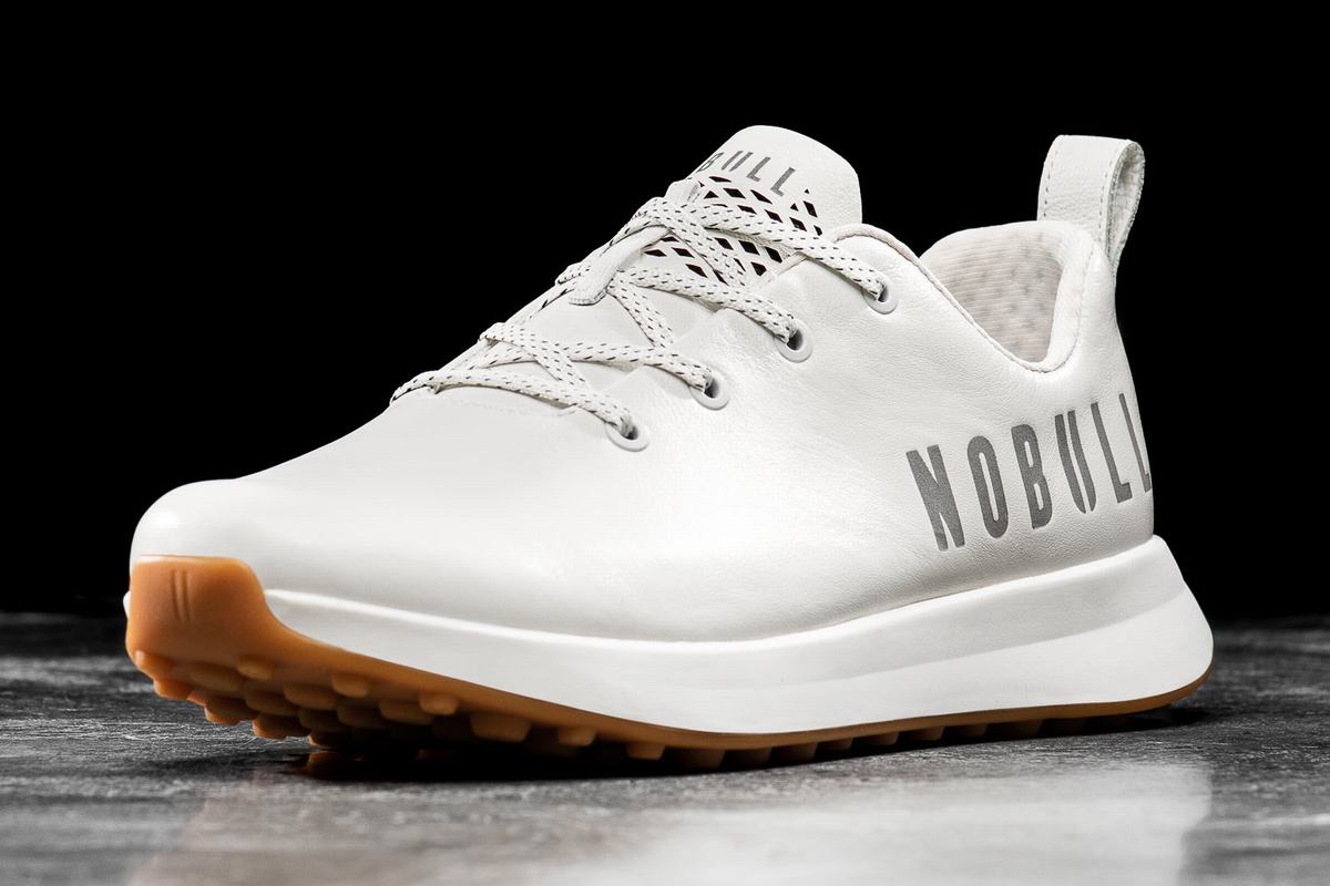 Nobull Leather Golfskor Dam Vita | XE7091435