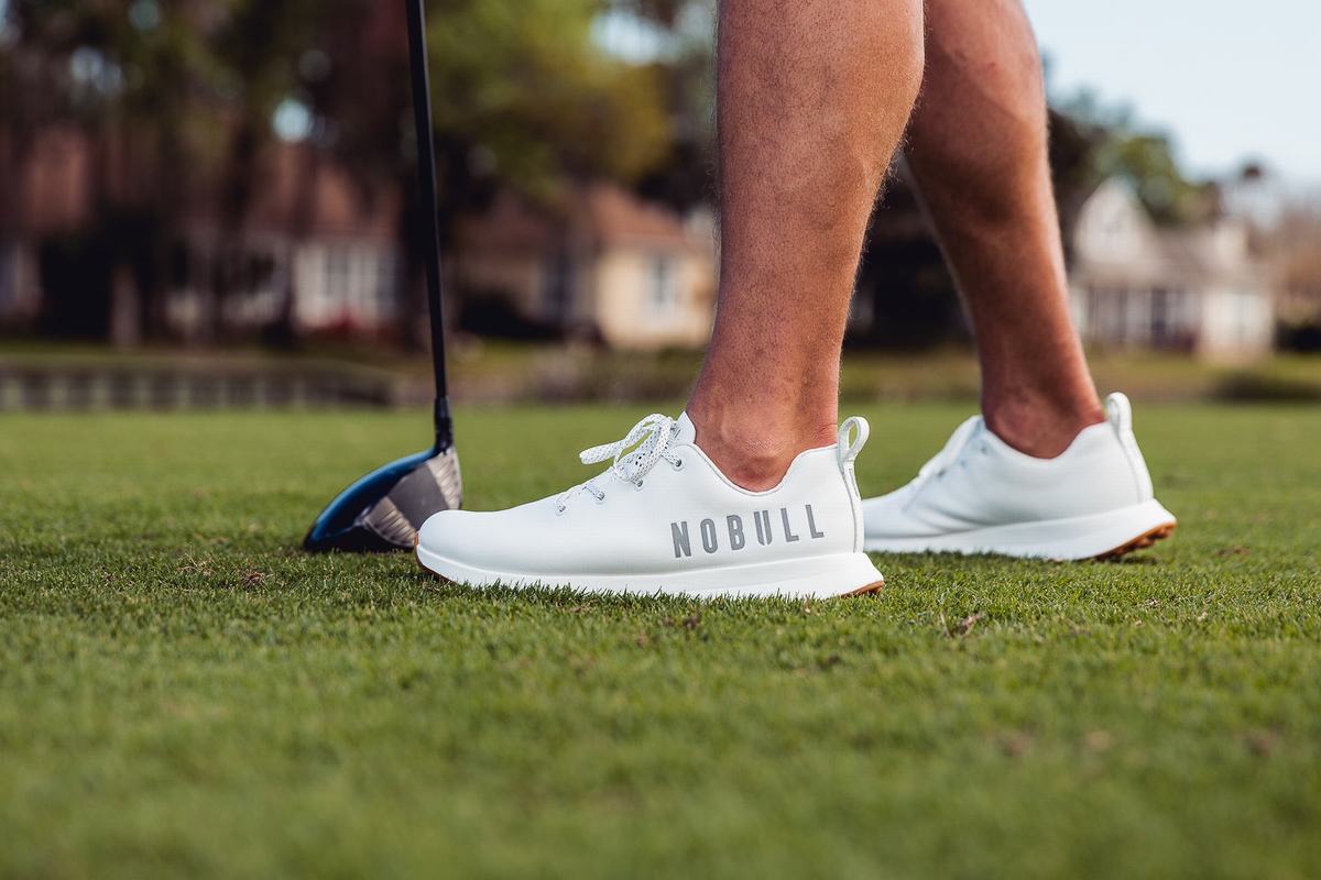 Nobull Leather Golfskor Herr Vita | BL4819670