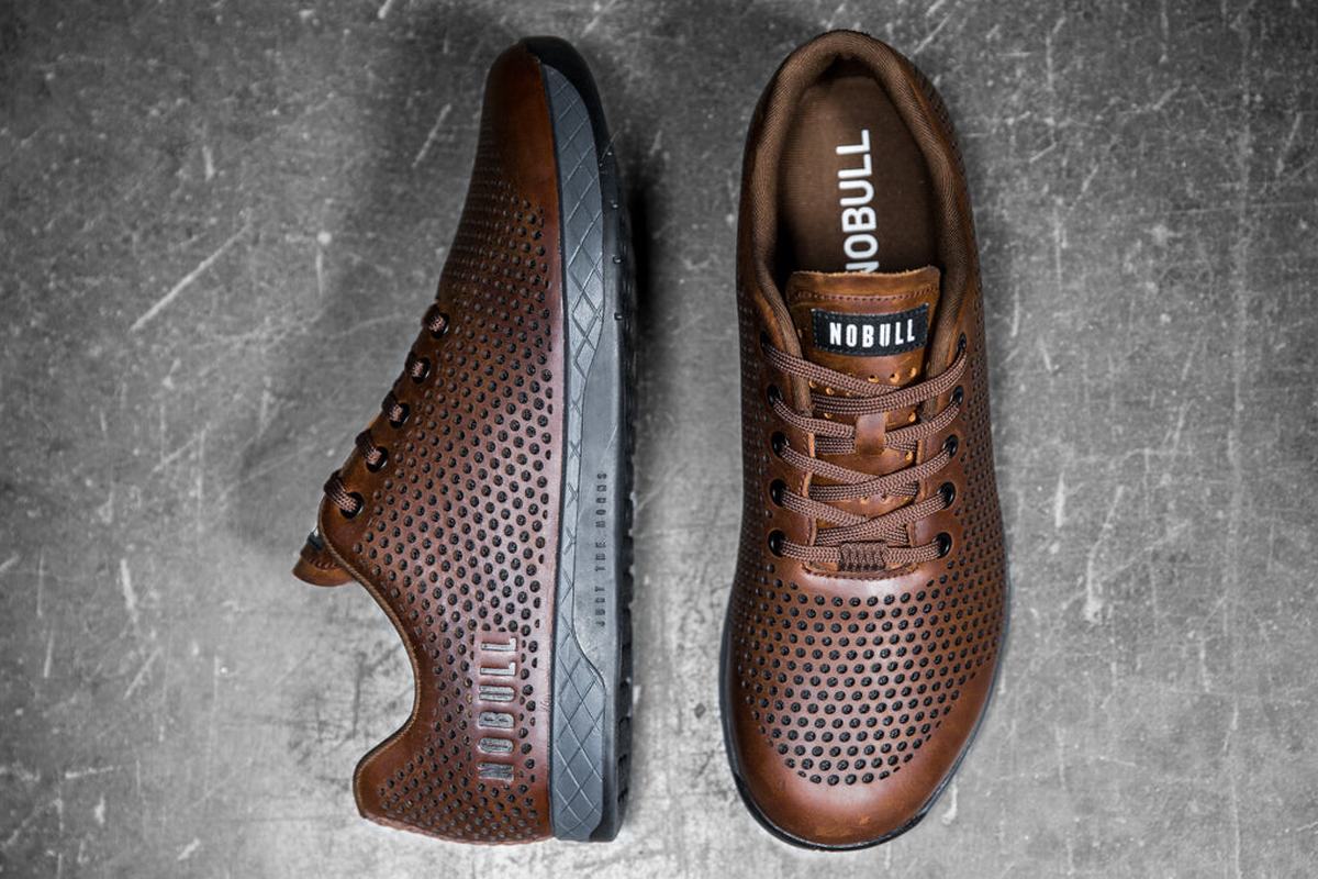 Nobull Leather Trainer Skor Herr Kaffe | QE1063748