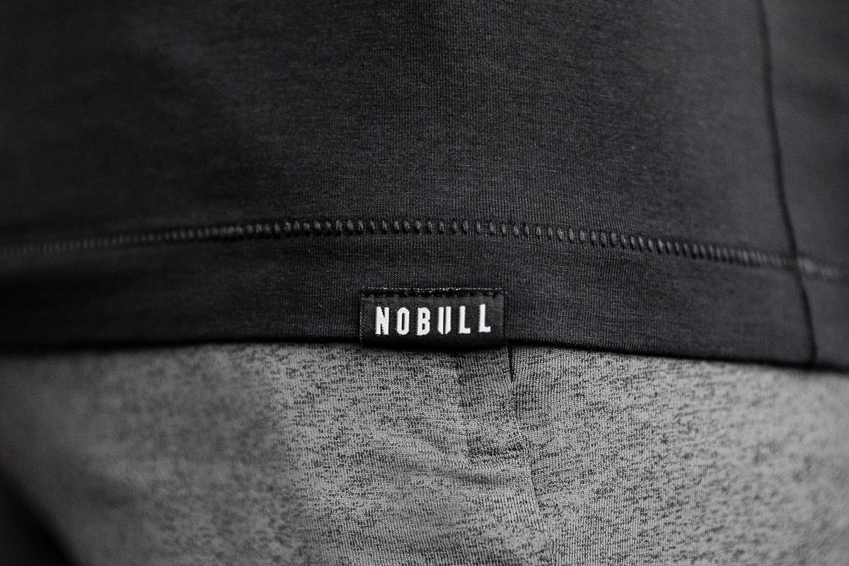 Nobull Lightweight Henley Långärmad T-Shirt Herr Svarta | SE2546791