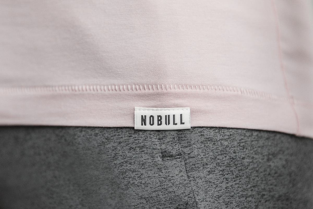 Nobull Lightweight Henley Långärmad T-Shirt Herr Rosa | XW0419658