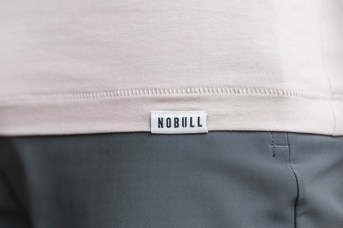 Nobull Lightweight Henley T-Shirt Herr Rosa | GA0372465