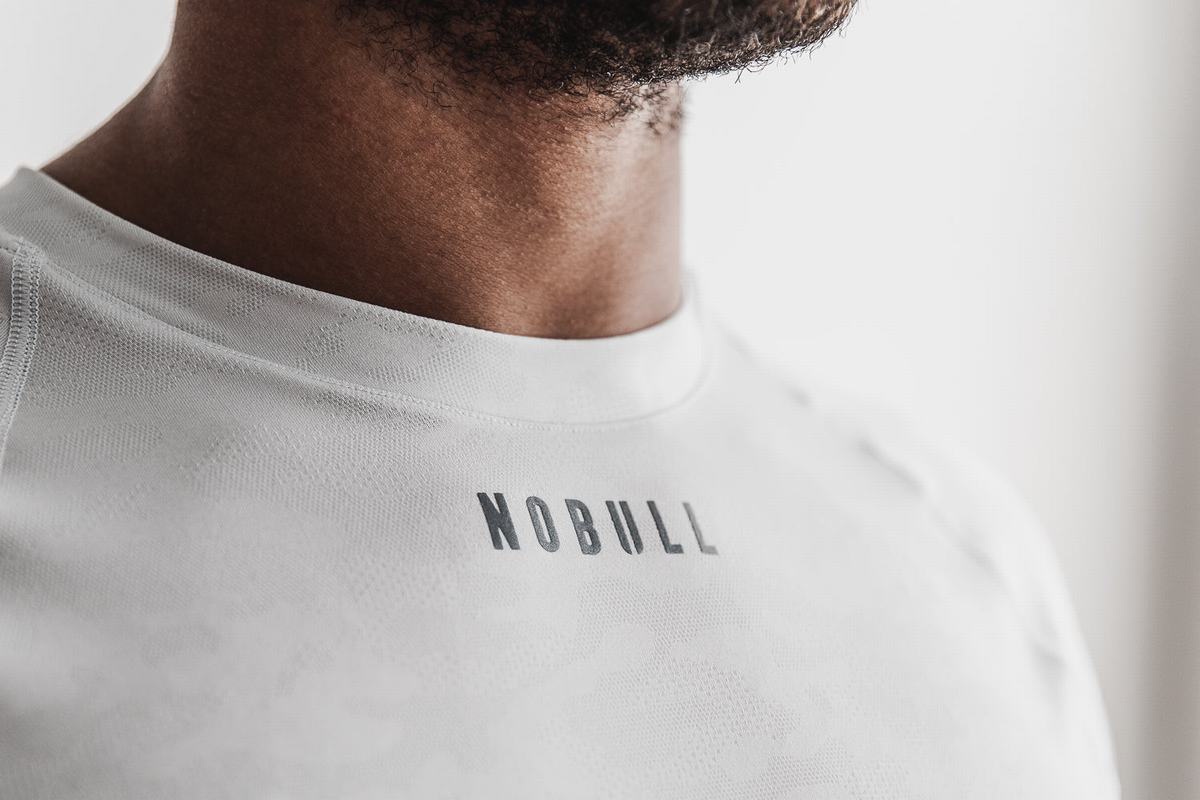 Nobull Lightweight Textured Långärmad T-Shirt Herr Camo | FR9028135