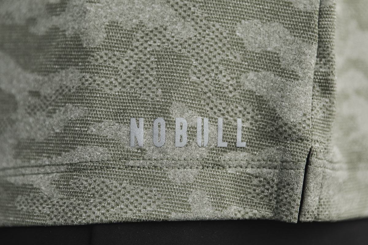 Nobull Lightweight Textured Polo T-Shirt Dam Camo | CL9514087