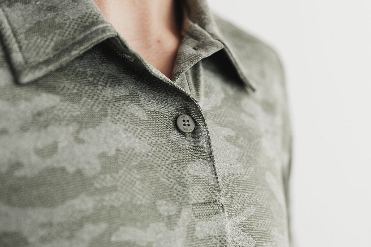 Nobull Lightweight Textured Polo T-Shirt Dam Camo | CL9514087