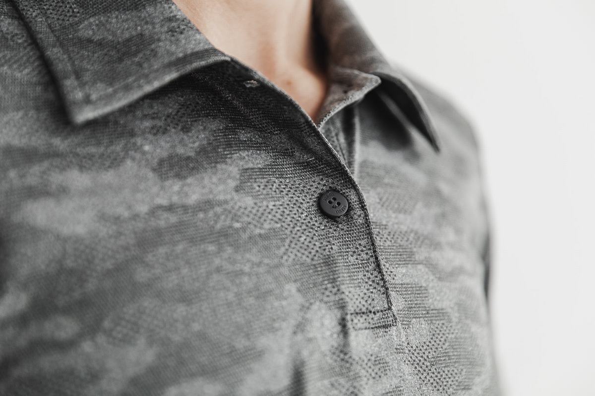 Nobull Lightweight Textured Polo T-Shirt Dam Svarta Camo | XP2540319