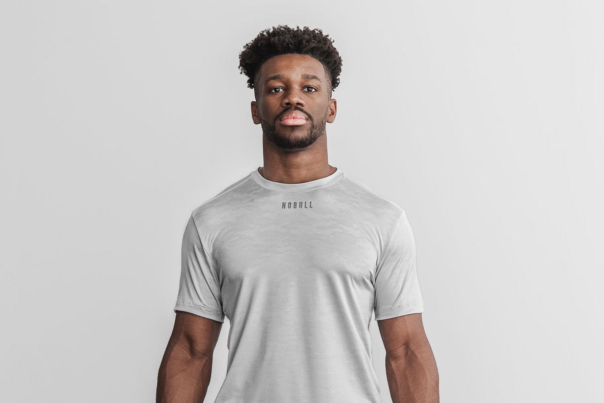 Nobull Lightweight Textured T-Shirt Herr Camo | KI6851047