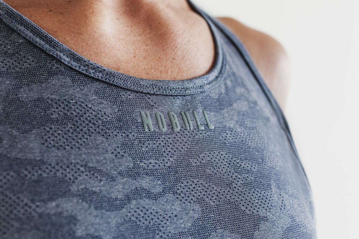 Nobull Lightweight Textured Tank Linne Dam Svarta Camo | AT3205891