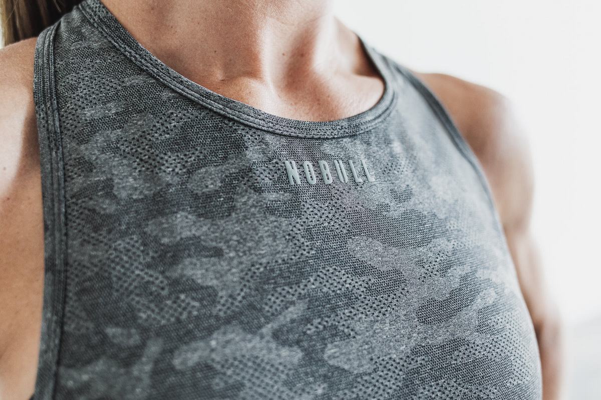 Nobull Lightweight Textured Tank Linne Dam Camo | GT3081697