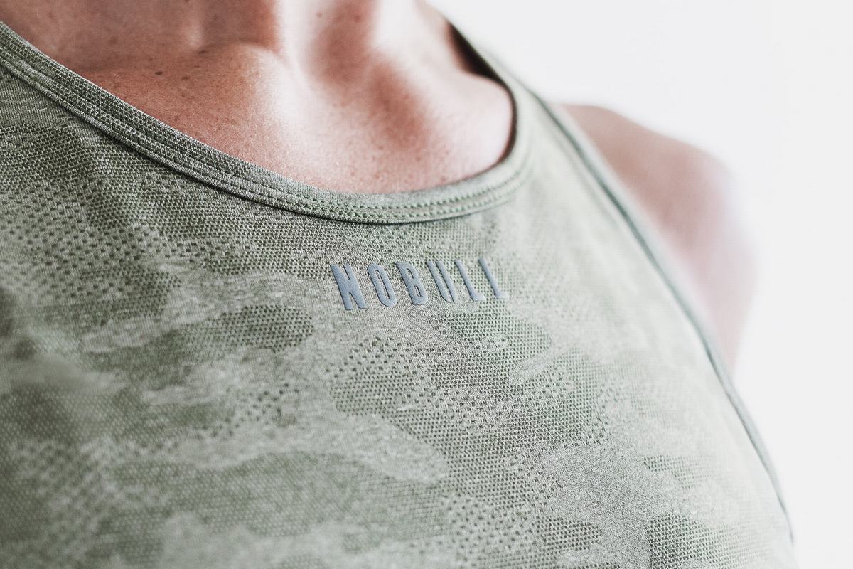 Nobull Lightweight Textured Tank Linne Dam Marinblå Camo | IR7351829