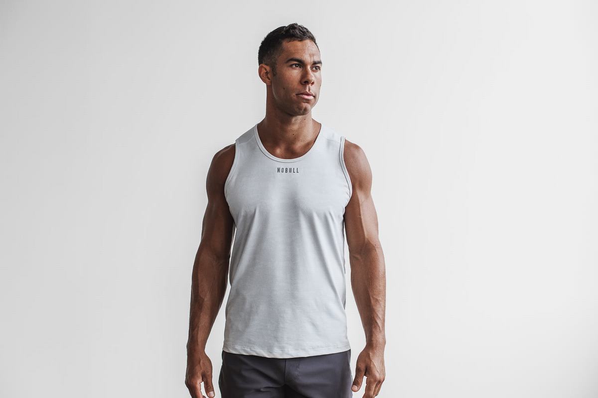 Nobull Lightweight Textured Tank Linne Herr Camo | IC0982645