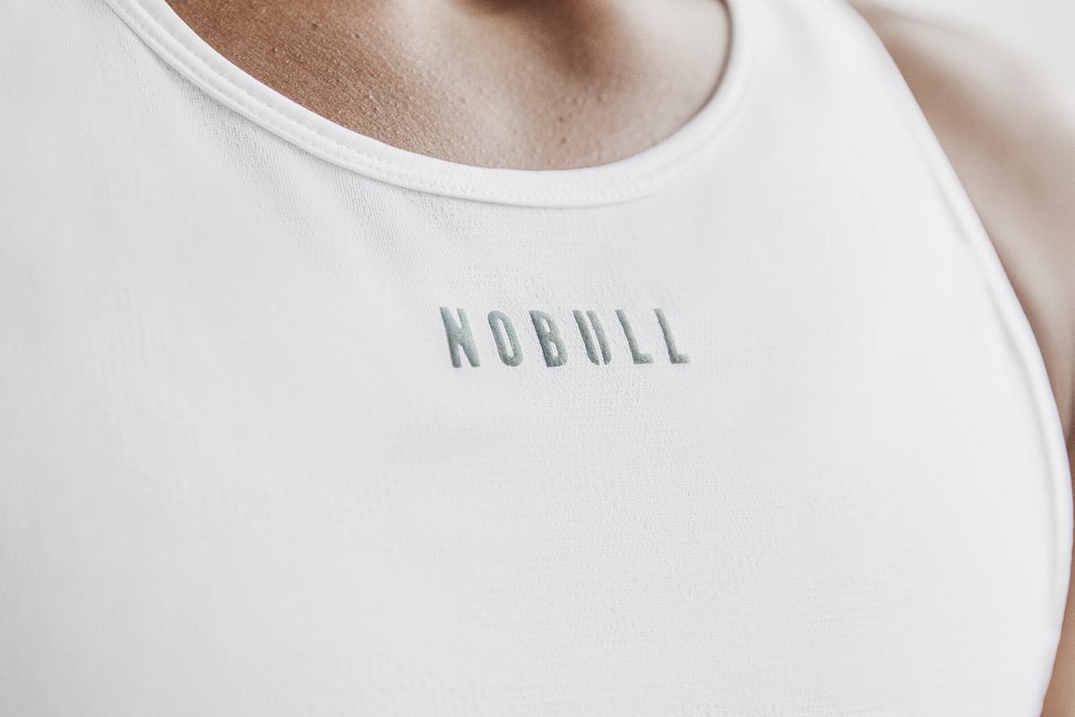 Nobull Lightweight Textured Tank Träningslinne Dam Vita Camo | HS6913254