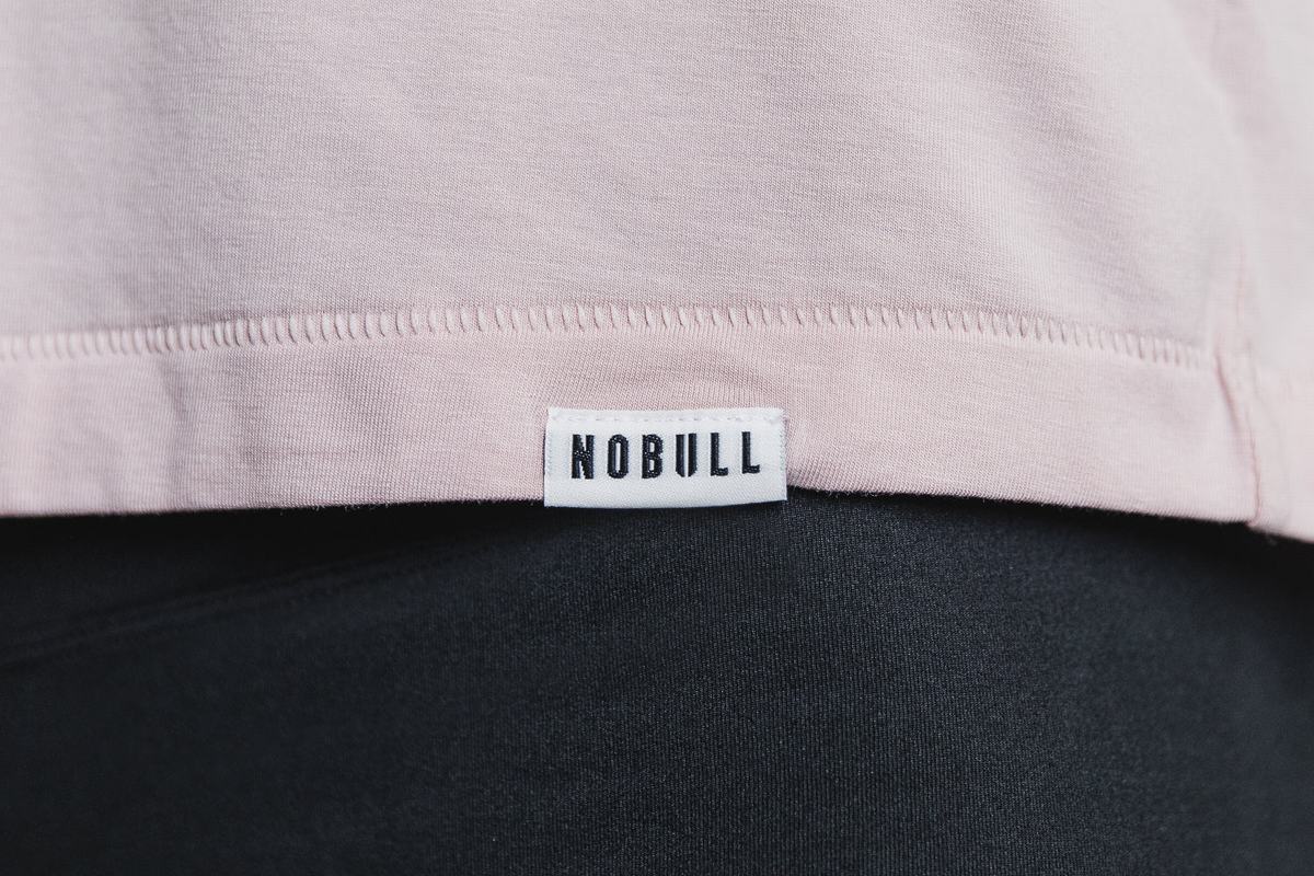 Nobull Lightweight V-Neck T-Shirt Dam Rosa | OR4752198