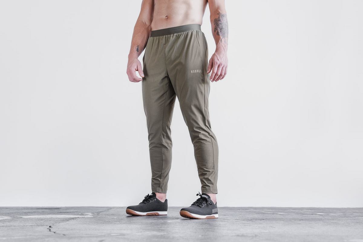 Nobull Lightweight Woven Mjukisbyxor Herr Gröna | VQ6531492