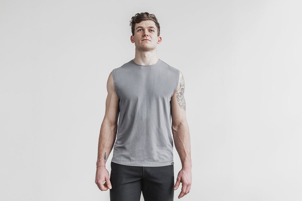 Nobull Lightweight Ärmlös T-Shirt Herr Mörkgrå | DY0492687