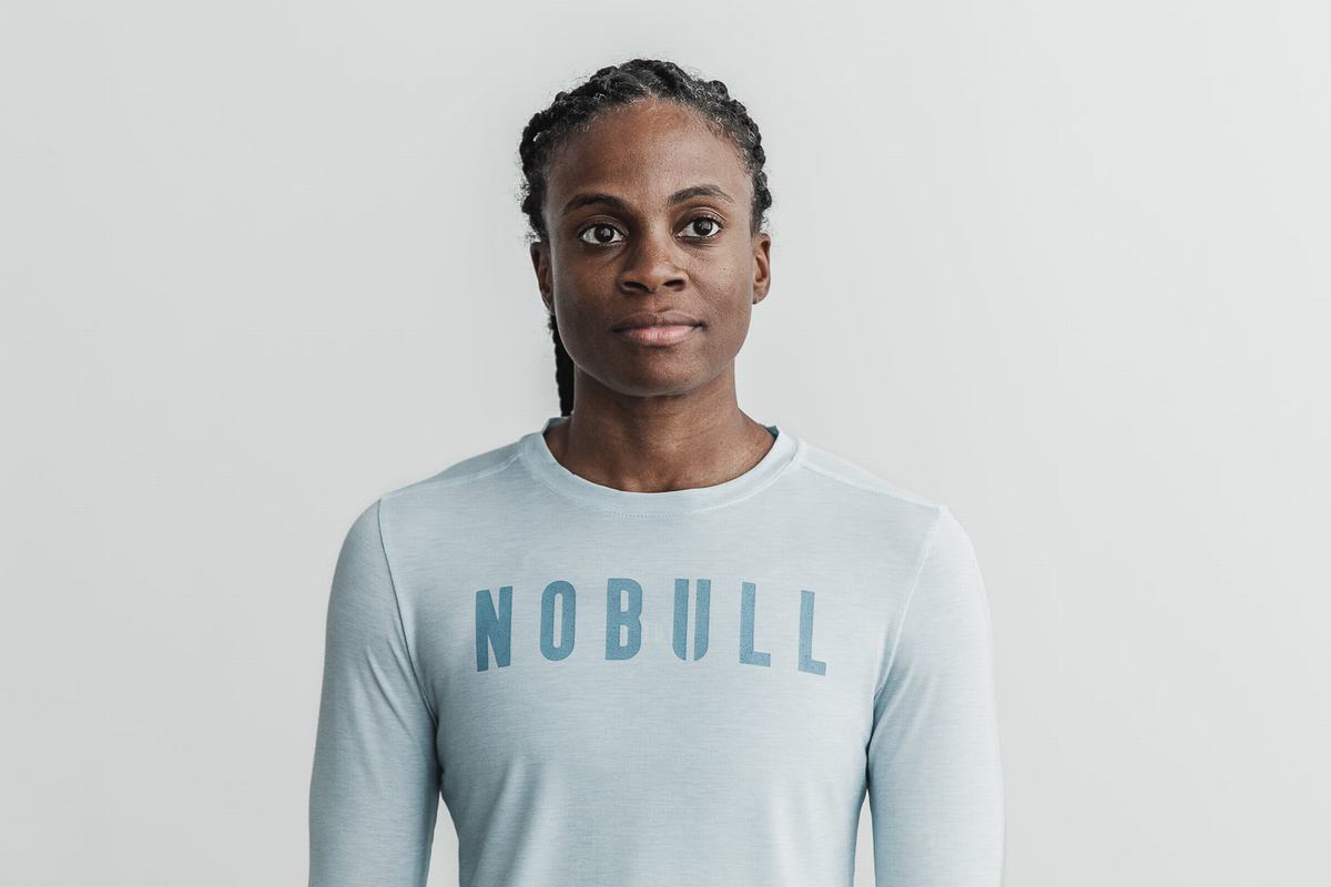 Nobull Långärmad T-Shirt Dam Blå | LY8342706