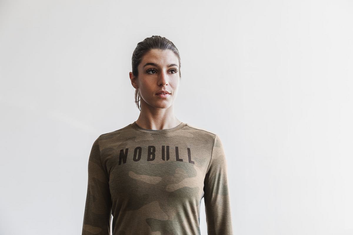 Nobull Långärmad T-Shirt Dam Gröna Camo | RJ9738142