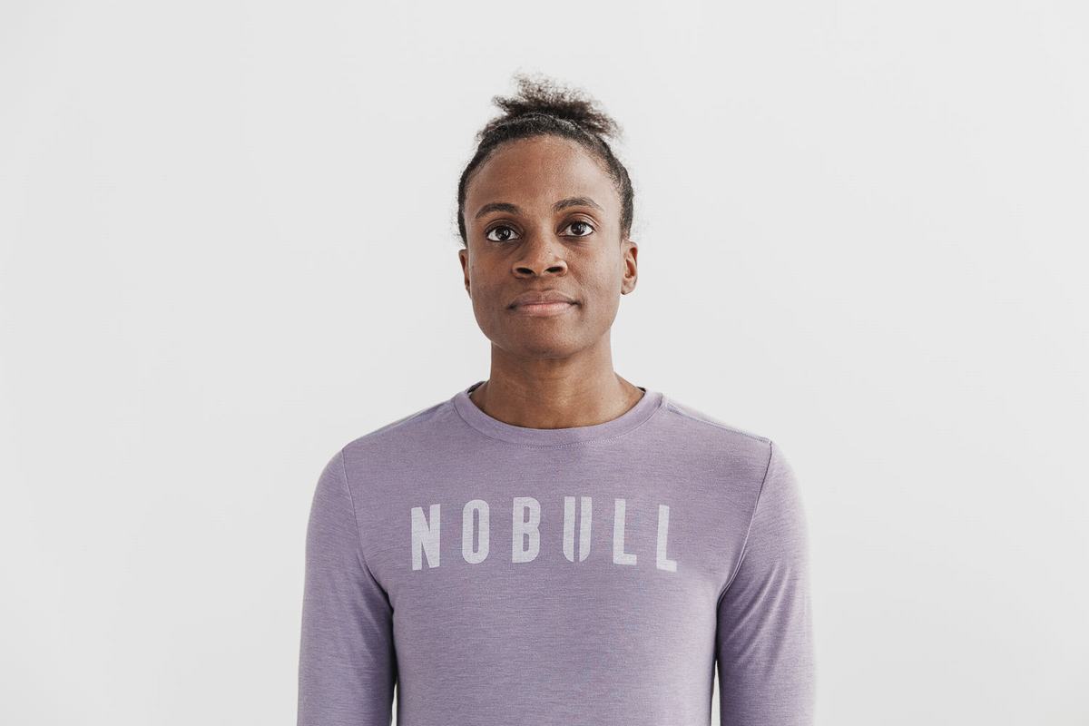 Nobull Långärmad T-Shirt Dam Lavendel | FH7394082