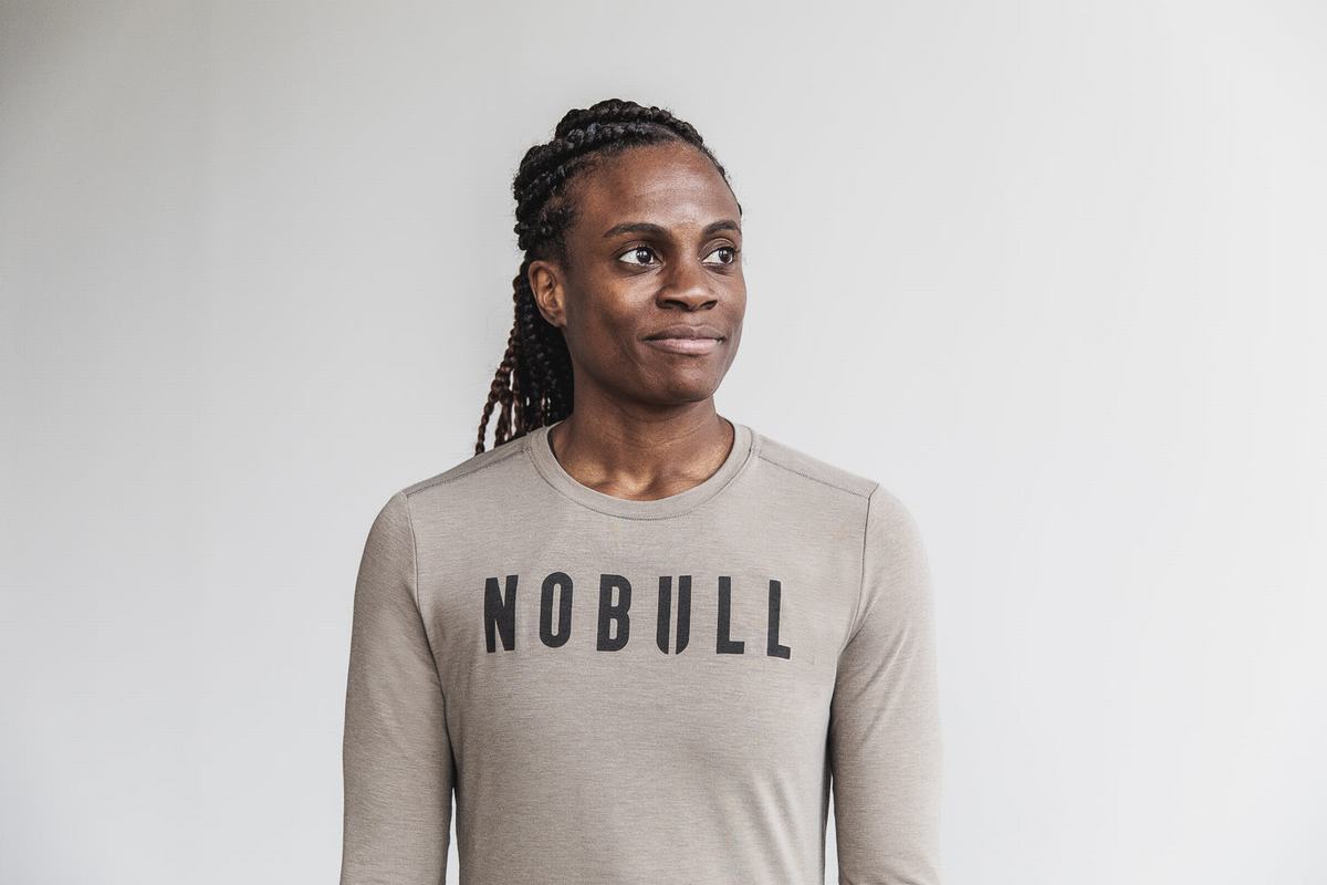 Nobull Långärmad T-Shirt Dam Ljusbruna | UI2678410