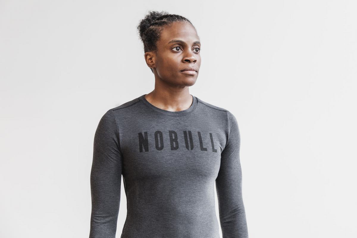 Nobull Långärmad T-Shirt Dam Mörkgrå | MZ8206354