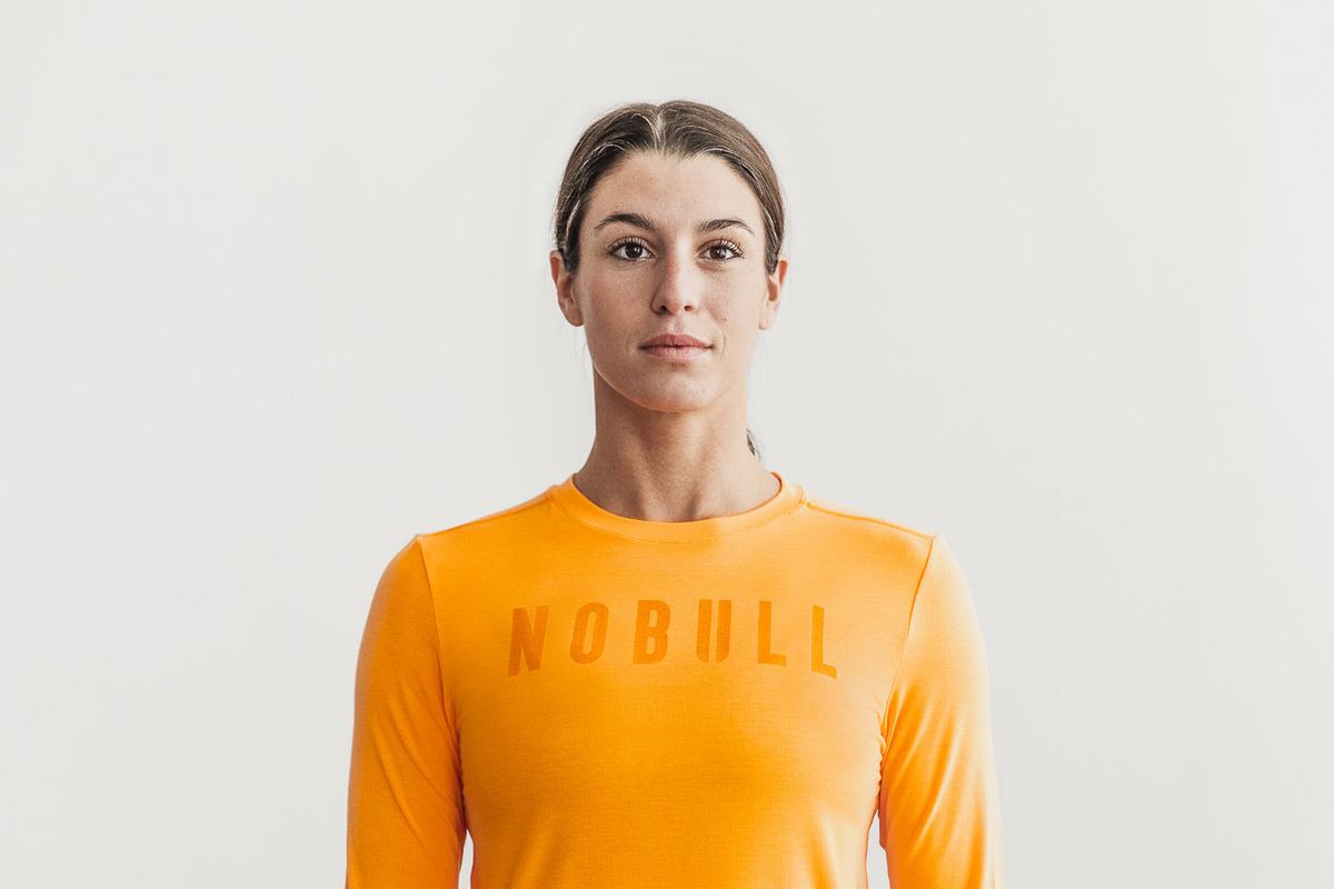 Nobull Långärmad T-Shirt Dam Orange | NW5871624