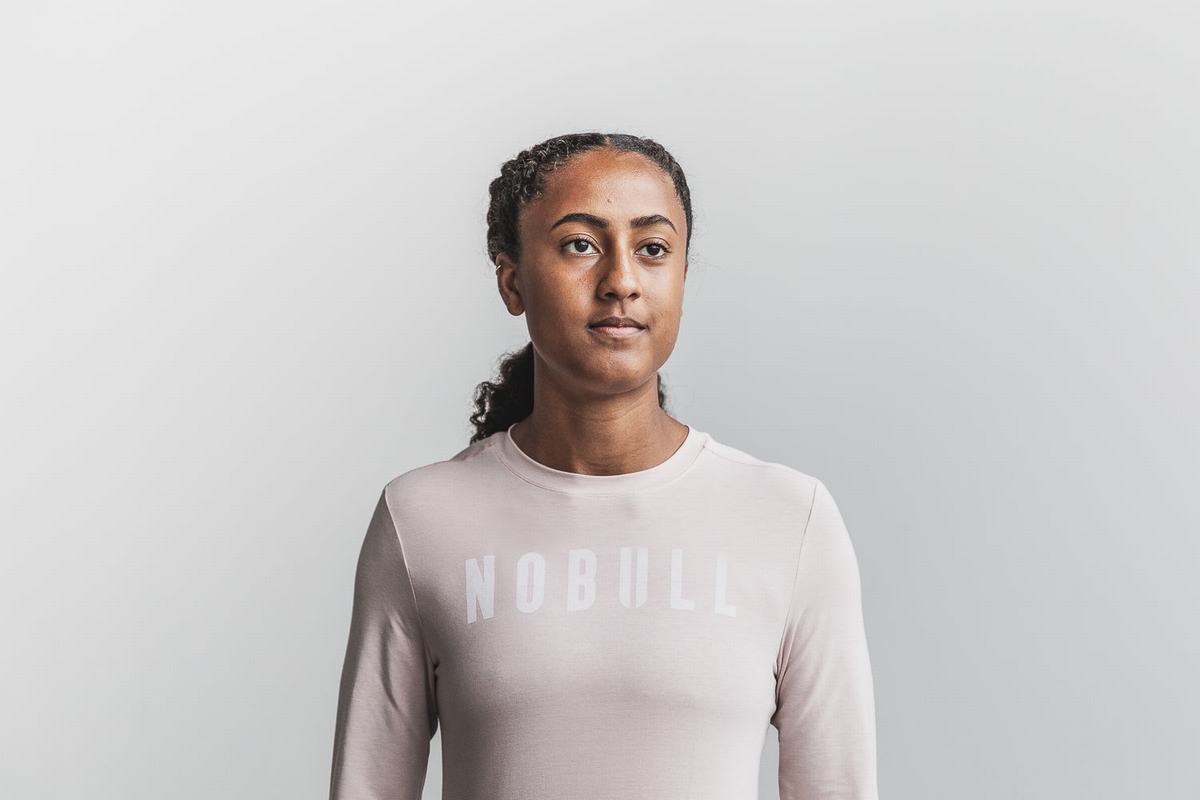 Nobull Långärmad T-Shirt Dam Rosa | TE2963085