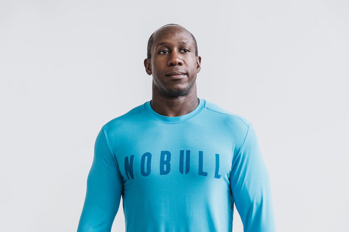 Nobull Långärmad T-Shirt Herr Blå | CD4752638