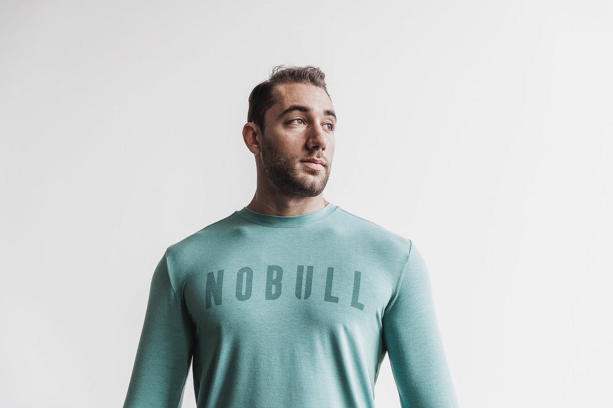 Nobull Långärmad T-Shirt Herr Blå | NV9358162