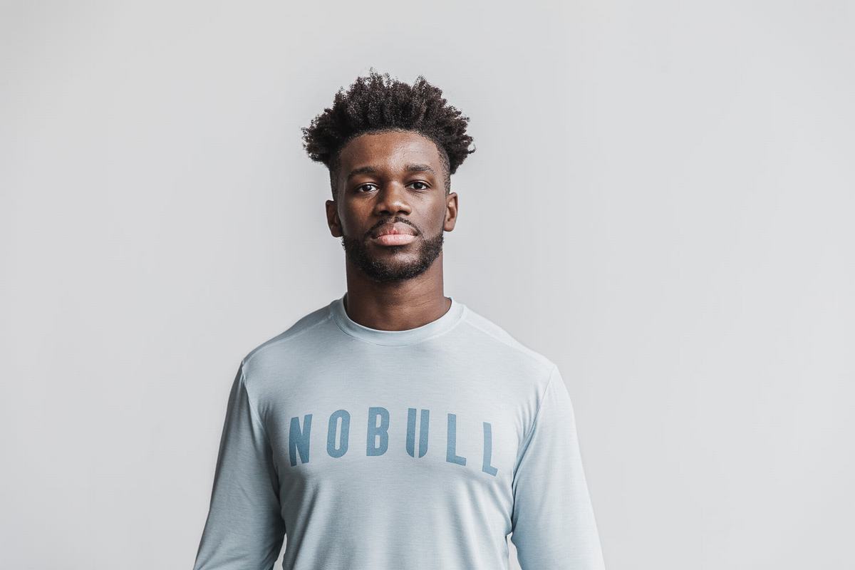 Nobull Långärmad T-Shirt Herr Blå | SI8765094