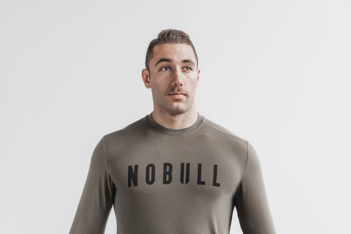 Nobull Långärmad T-Shirt Herr Bruna | OH8029735