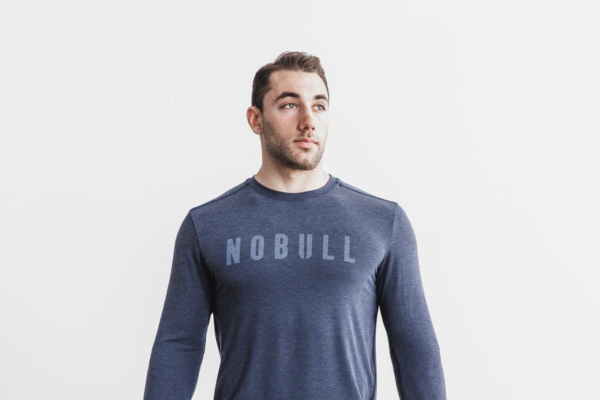 Nobull Långärmad T-Shirt Herr Marinblå | JB4379150