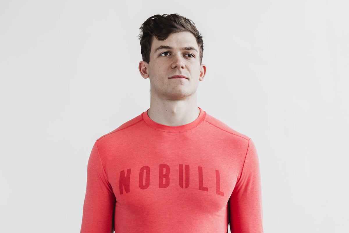 Nobull Långärmad T-Shirt Herr Röda | FN2105748