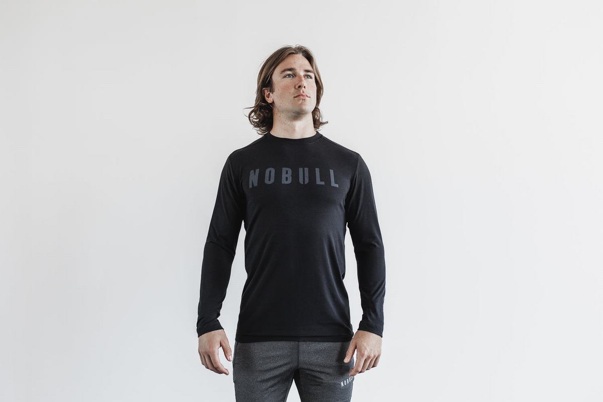 Nobull Långärmad T-Shirt Herr Svarta | PI9530467