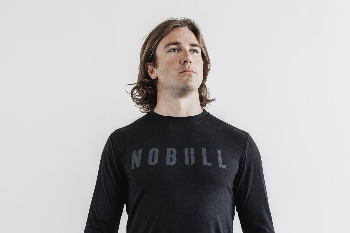 Nobull Långärmad T-Shirt Herr Svarta | PI9530467