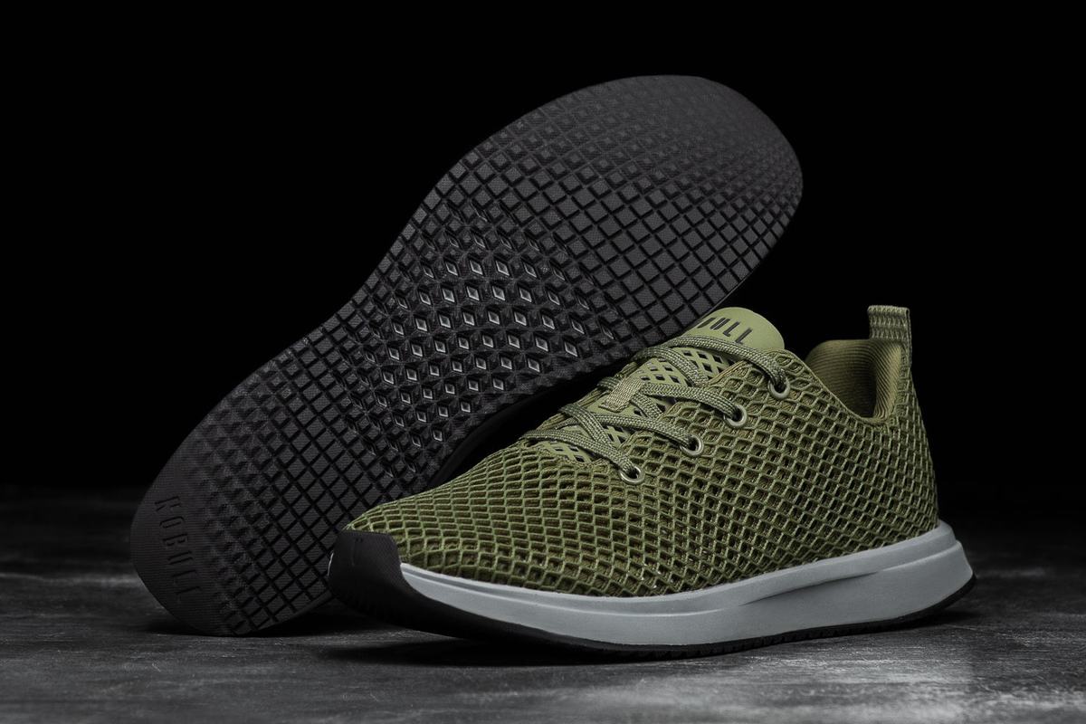 Nobull Mesh Runner Löparskor Dam Olivgröna | NZ0328761