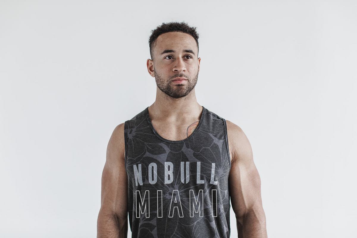 Nobull Miami Tank Linne Herr Grå | UT9235876