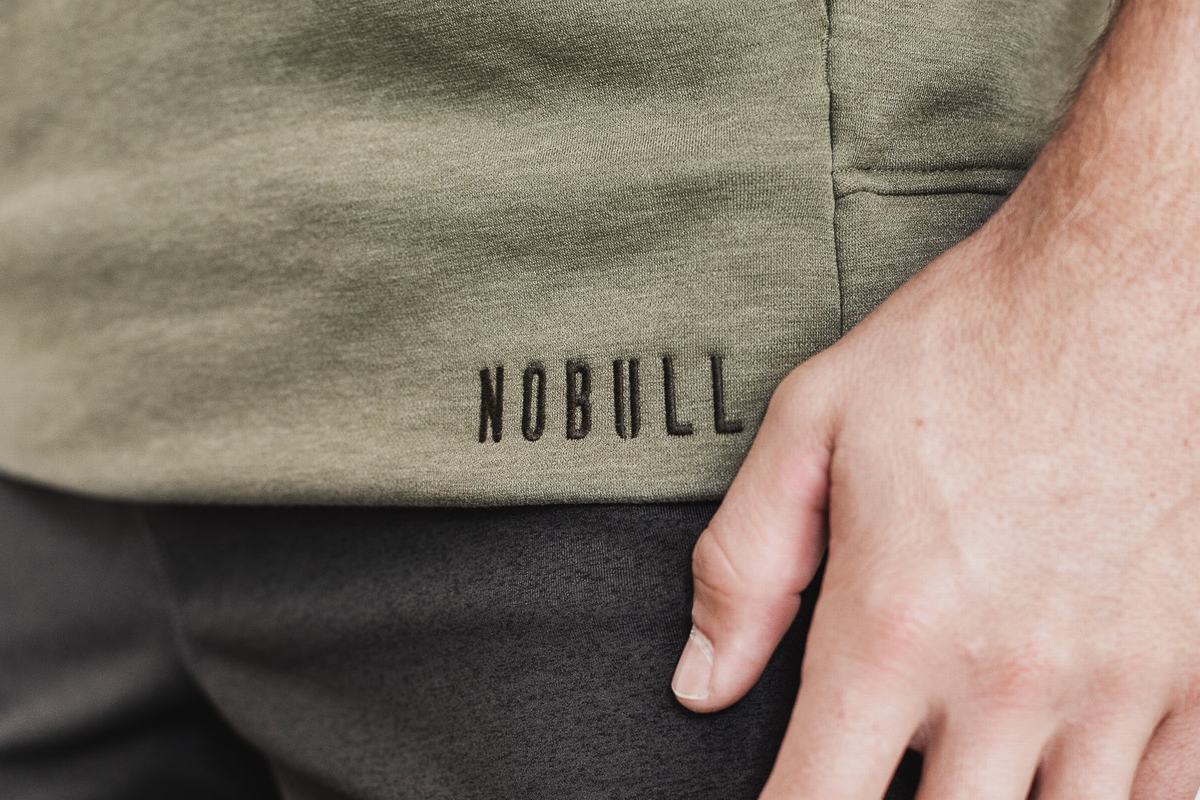 Nobull Microplush Ärmlös Huvtröja Herr Gröna | HE6780592