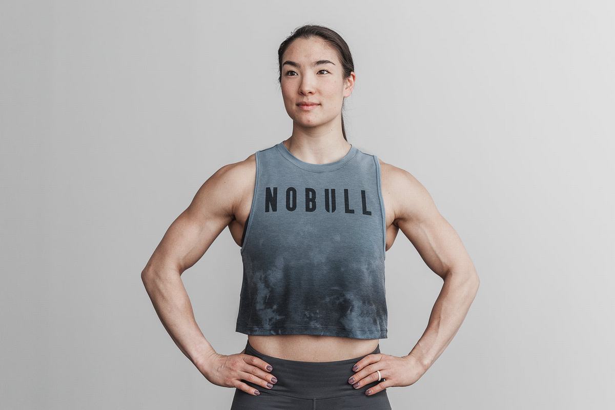 Nobull Muscle Dip-Dye Tank Linne Dam Blå | XI7830542