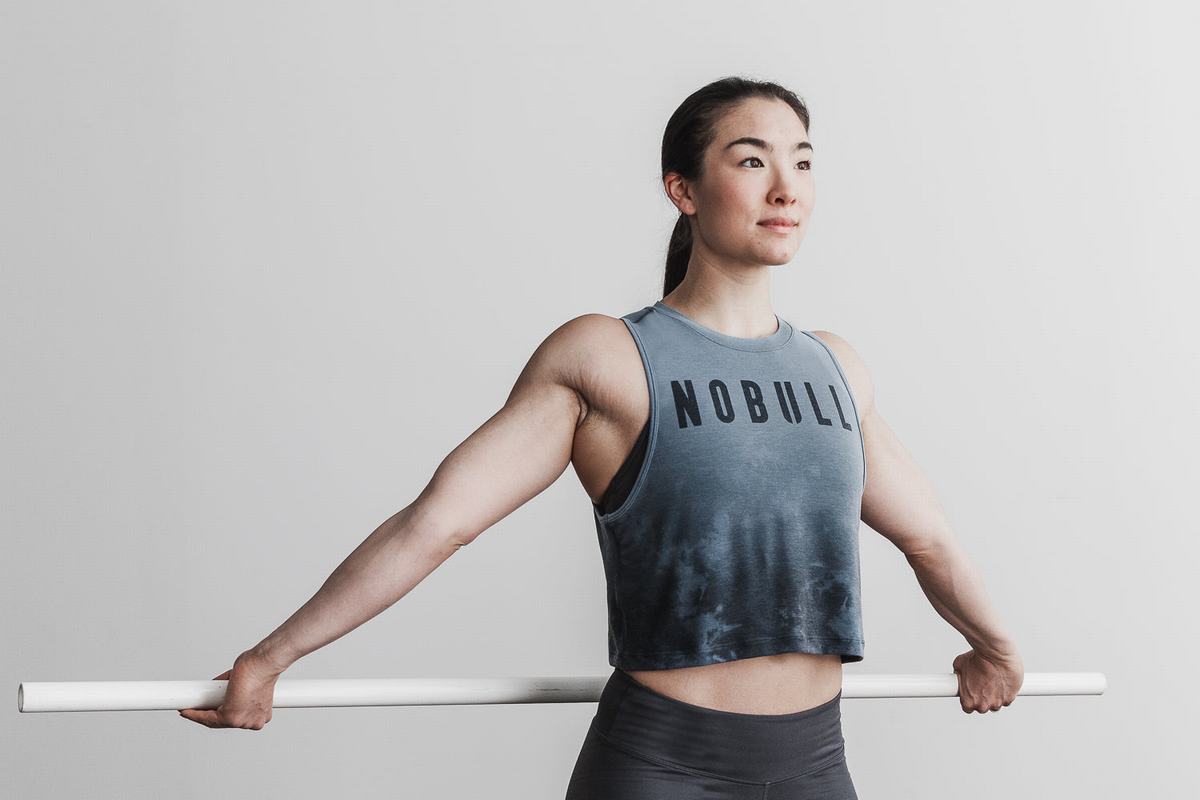 Nobull Muscle Dip-Dye Tank Linne Dam Blå | XI7830542