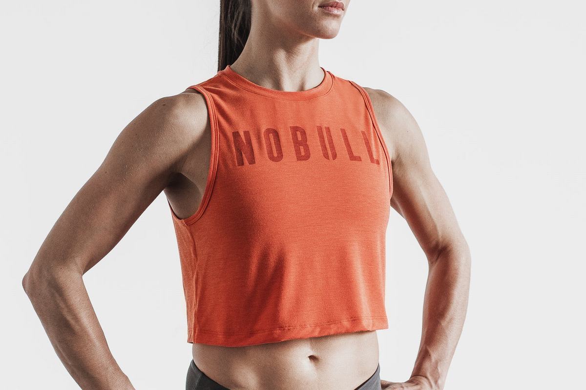 Nobull Muscle Tank Linne Dam Orange | HN2391678